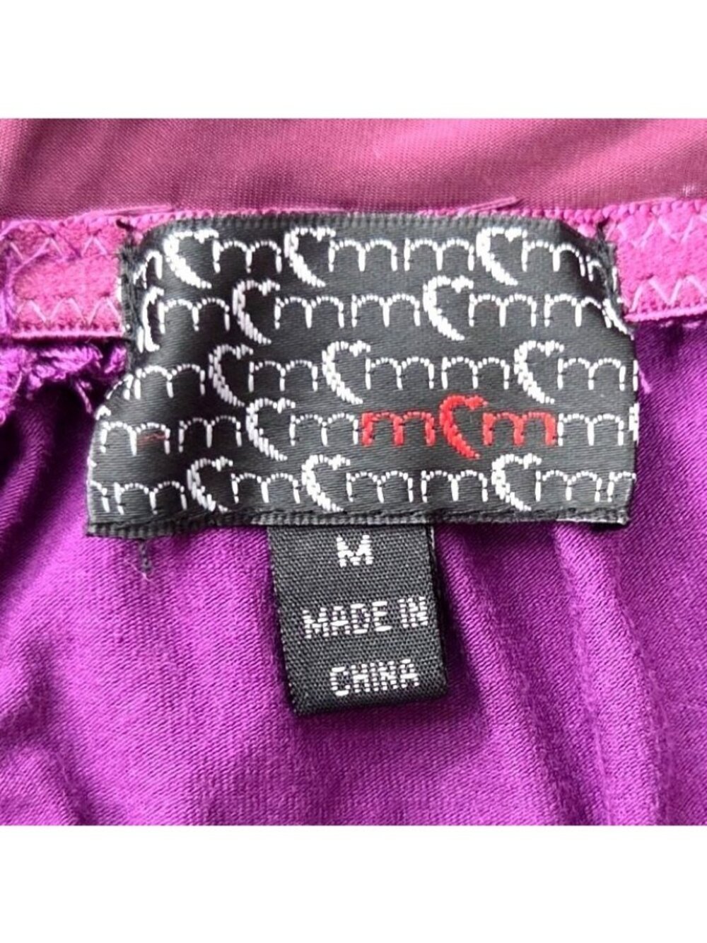 MCM Womens Purple Rhinestone Embellished Dress M Mini Short - Picture 6 of 7